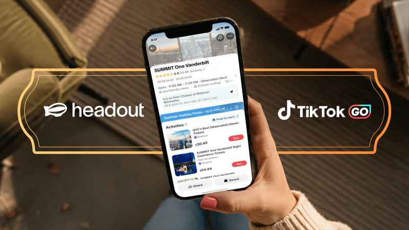 Headout launches on TikTok GO, turning travel inspiration into bookable real-world experiences
